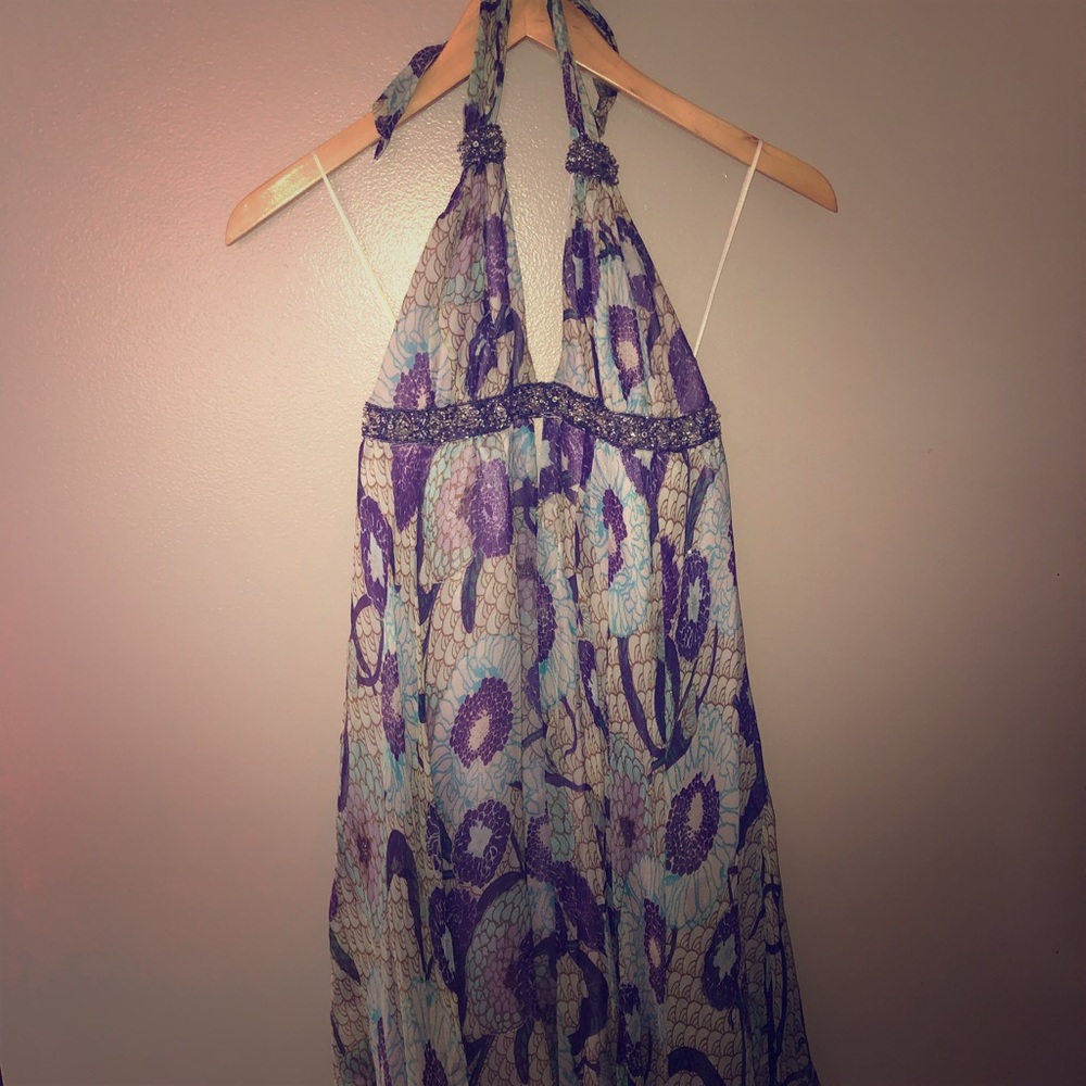 Beautiful multicolored halter dress